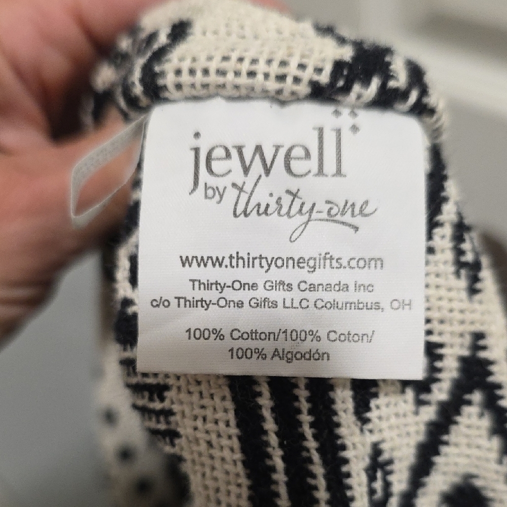 New, Jewell By Thirty One, Reversible Cotton Knit Tote Bag - Picture 14 of 16